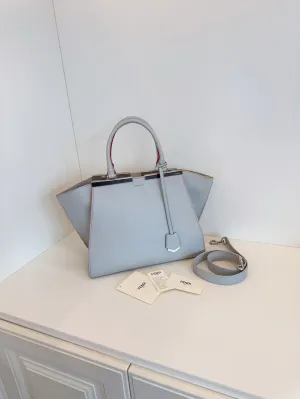 Preloved Fendi 3jours bag 31*24*14cm blue 117661