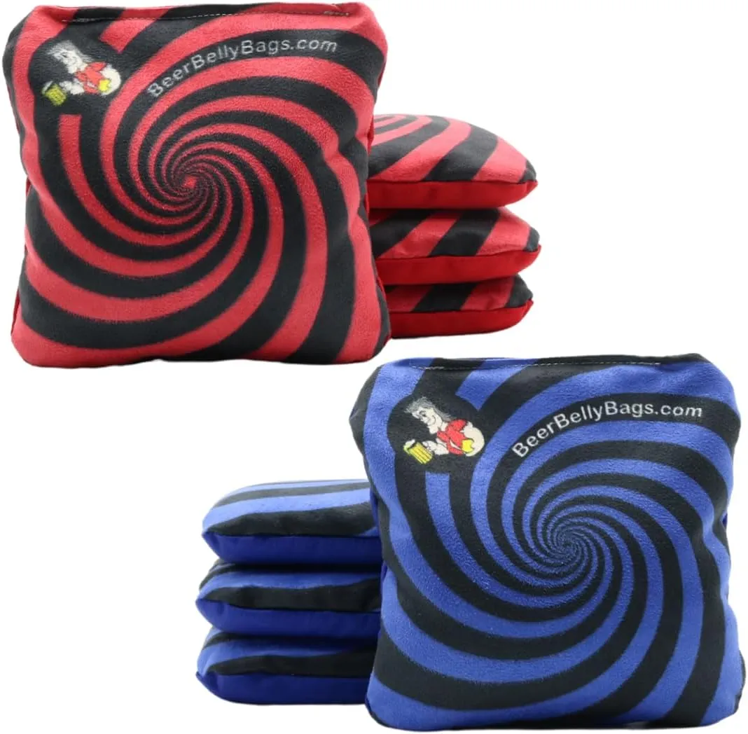 Pro Style Performance Cornhole Bags Tournament Regulation Resin Fill 16 Ounce - Set of 8 Includes Carrying Tote Made in USA
