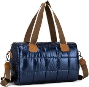 Puffer Tote Bag for Women Quilted Crossbody Bags Large Down Cotton Soft Padded Handbag