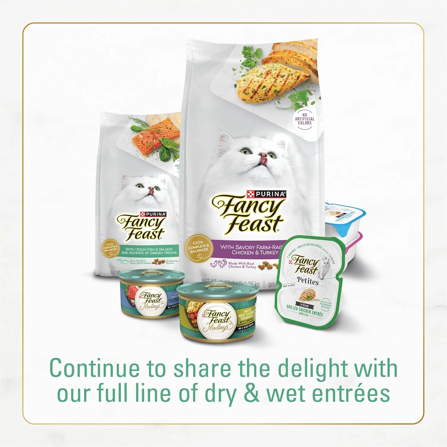 Purina Fancy Feast Dry Cat Food With Ocean Fish and Salmon - (Pack of 4) 16 oz. Bags
