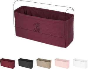 Purse Organizer Insert Fits Chanel 19 Bags, Lightweight Bag Shaper for Women Luxury Handbag Tote, Soft Inner Bag (Jumbo 30, Purplish Red)