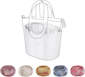 Purse Organizer Insert Fits In The Loop 18/23, Soft Inner Bag, Lightweight Bag Shaper Liner for Women Luxury Handbag Tote(intheloop23,Snowflake)