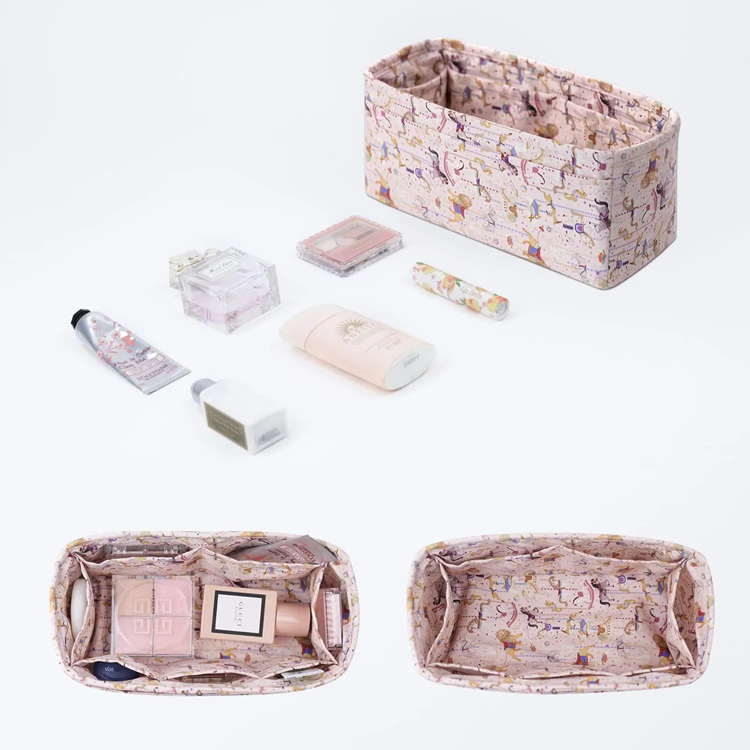 Purse Organizer Insert for Lindy 19/26/30/34 bags, Lightweight Bag Shaper for Women Luxury Handbag Tote, Soft Inner Bag Organizer(LD19, Circus(Pink))