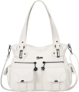 Purses and Handbags for Women Large Hobo Shoulder Bags Soft PU Leather Multi-Pocket Tote Bag