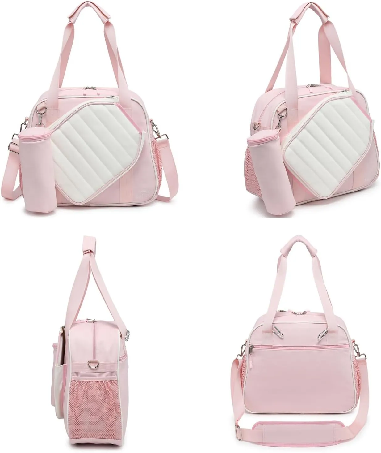 RAINBOW SMILE Crossbody Pickleball Bag with Ice Bag & Ball Bag 3-Piece Sets, Waterproof Pickle Ball Bag Tote Shoulder Bag
