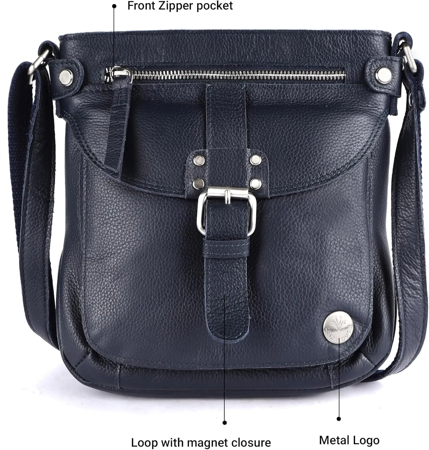 Real Leather Soft Small Womens Crossbody Handbags & Purses - Premium Sling Crossover Shoulder Bag