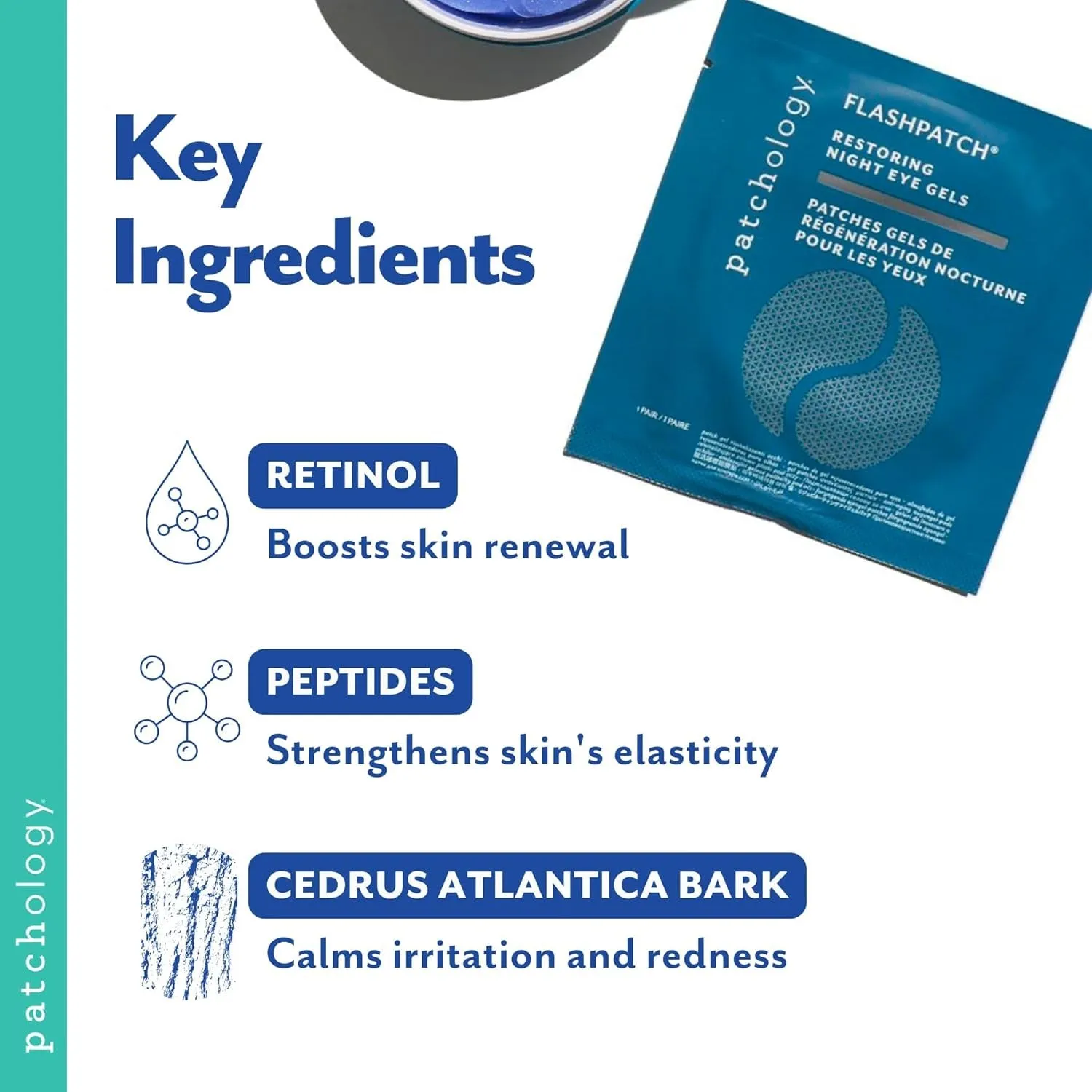 Restoring Eye Gel Patches with Retinol & Collagen - under Eye Mask for Dark Circles, Puffy Eyes, & Wrinkles - Anti-Aging Overnight Eye Pads Set to Brighten Skin Care for Eye Bags (5 Pairs)