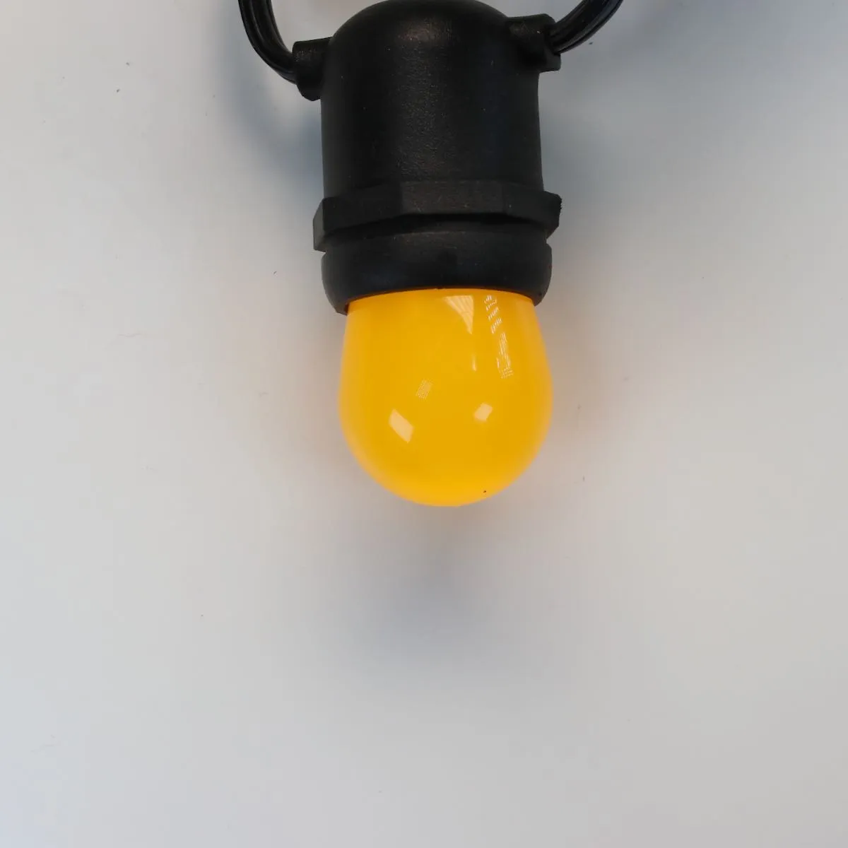 S11 Yellow Opaque LED Bulbs E26 Bases (25 Pack)