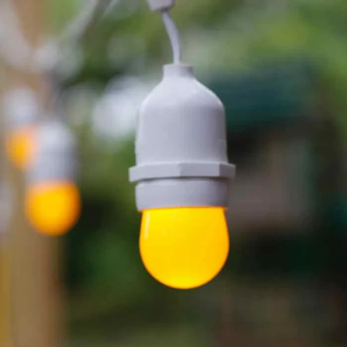 S11 Yellow Opaque LED Bulbs E26 Bases (25 Pack)