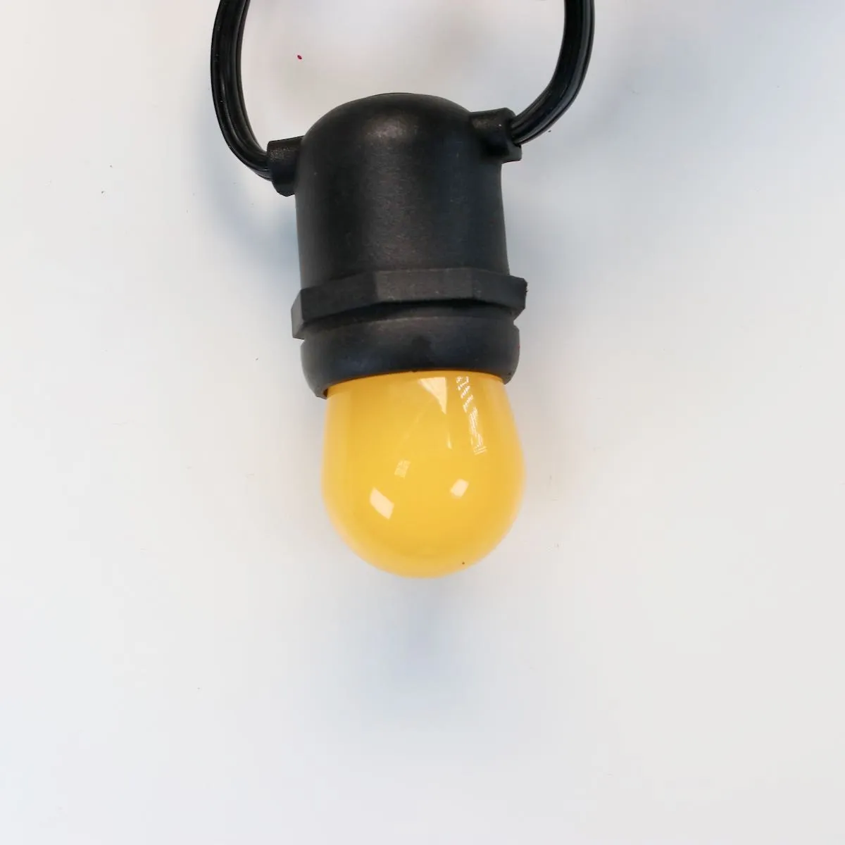 S11 Yellow Opaque LED Bulbs E26 Bases (25 Pack)