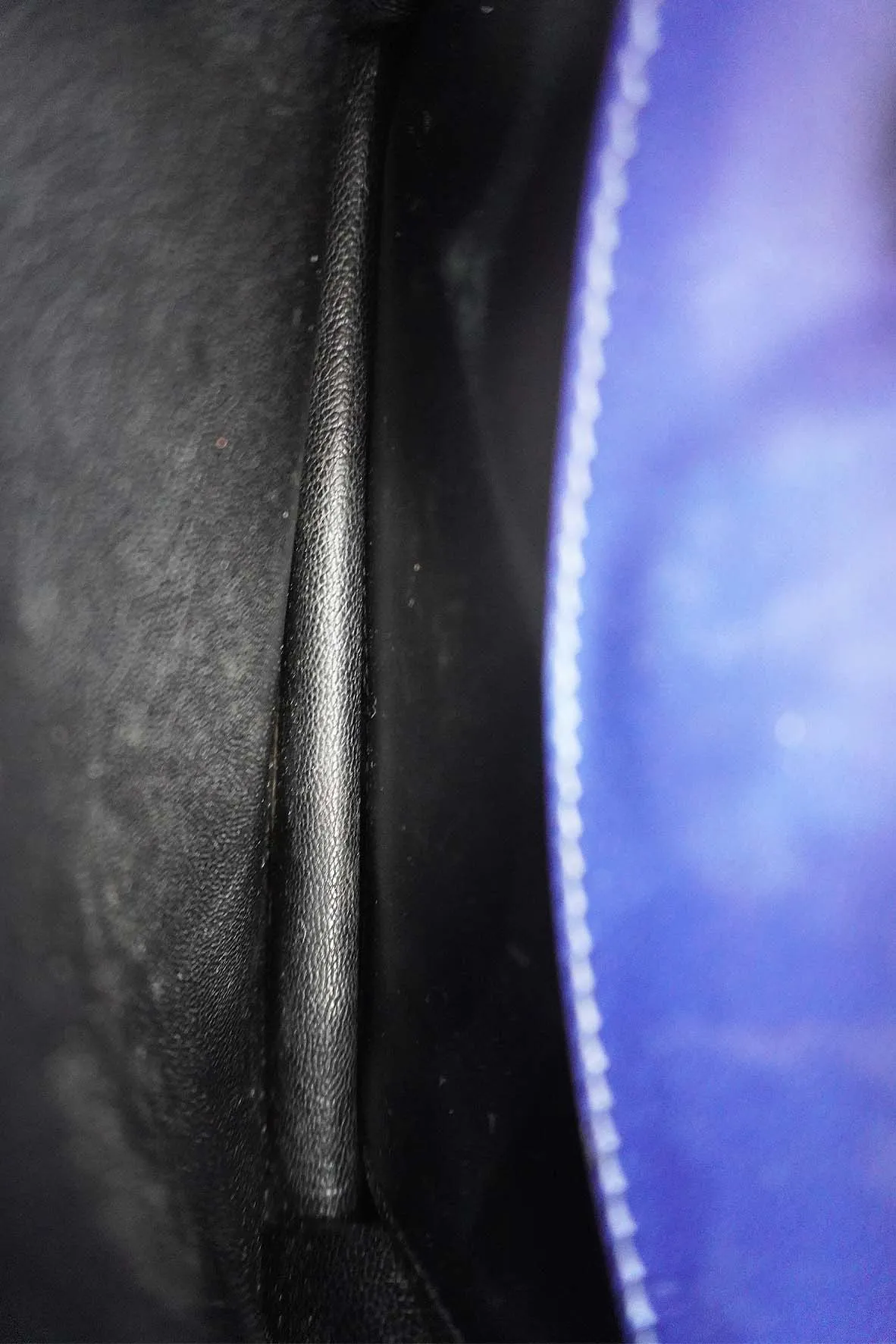 Saffiano-Trimmed City Calf Cahier Bag Blue