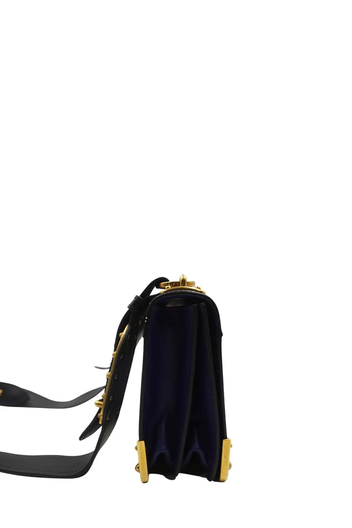 Saffiano-Trimmed City Calf Cahier Bag Blue