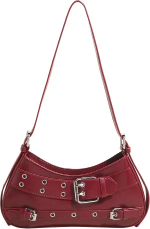 Sanxine Shoulder Bags for Women Small Y2k Purses Punk Shoulder Purse Lightweight Hobo Bag Handbags Trendy Crescent Bags