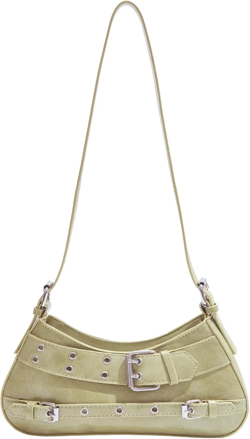 Sanxine Shoulder Bags for Women Small Y2k Purses Punk Shoulder Purse Lightweight Hobo Bag Handbags Trendy Crescent Bags