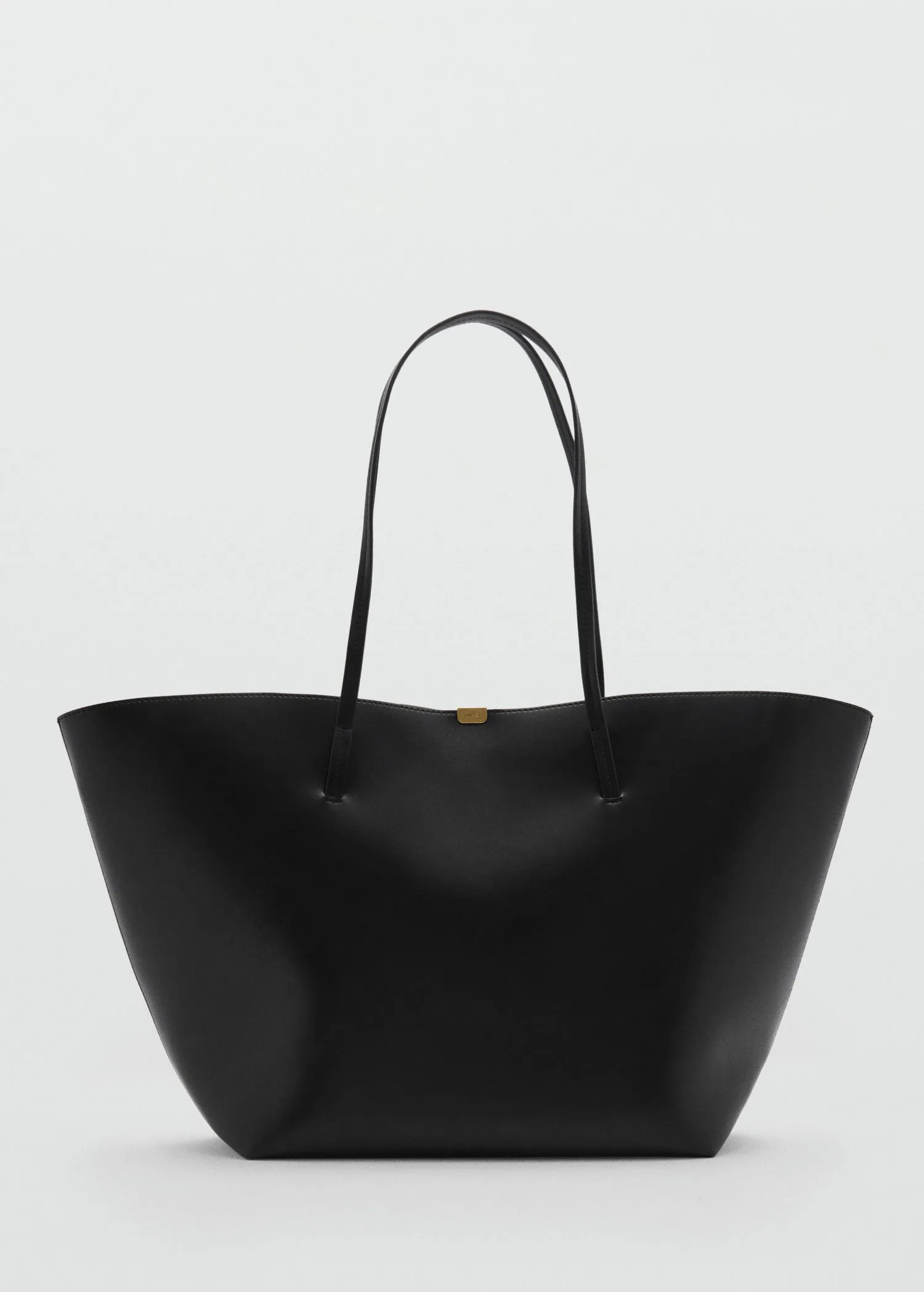 Shopper bag with metallic detail - Black