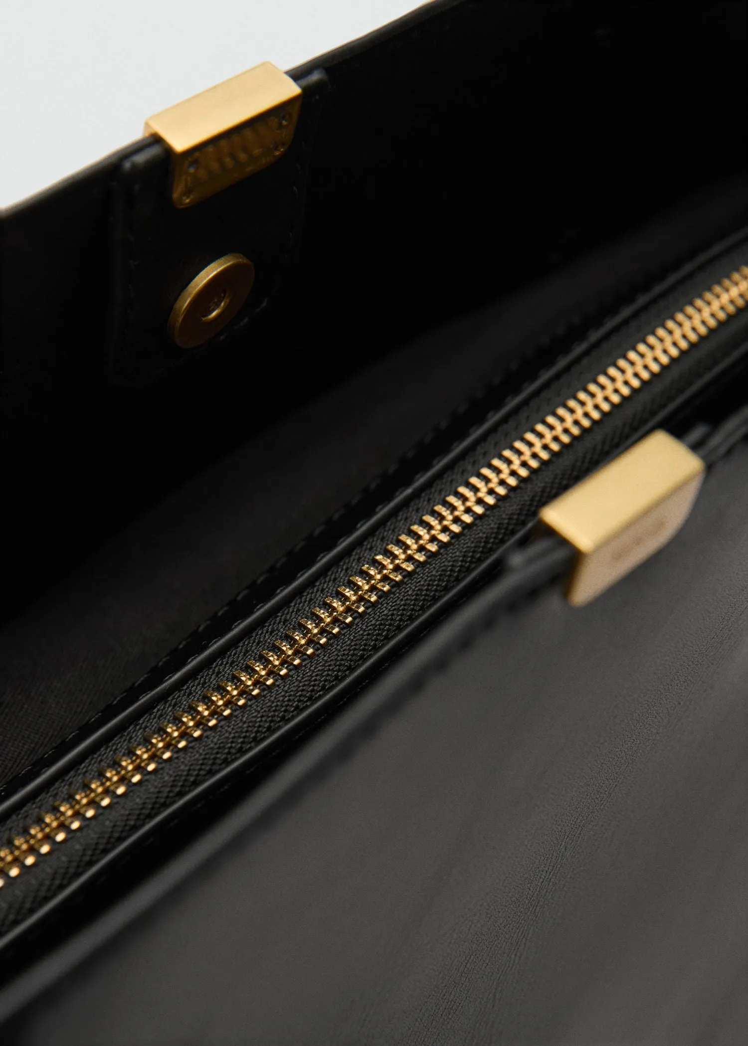 Shopper bag with metallic detail - Black