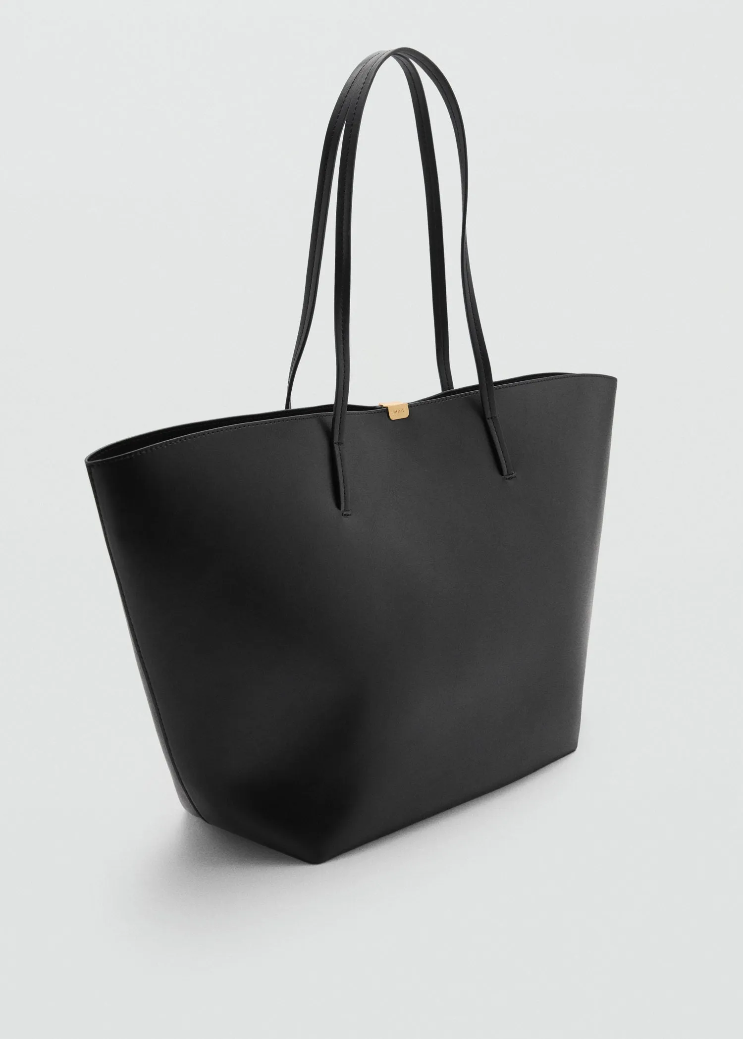 Shopper bag with metallic detail - Black