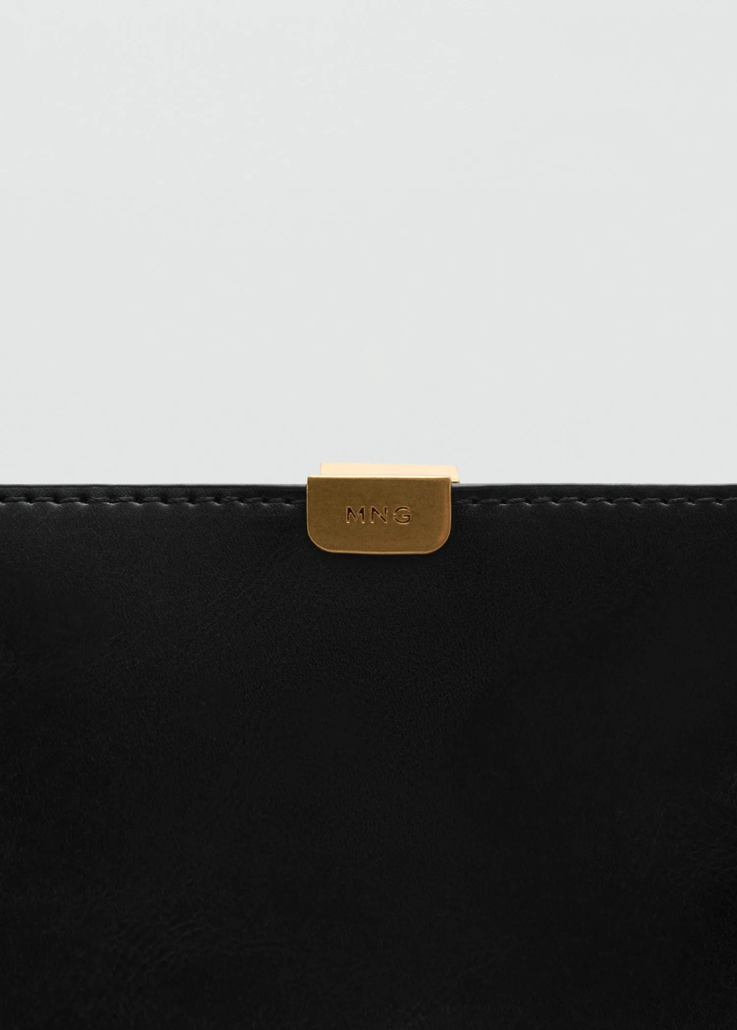 Shopper bag with metallic detail - Black