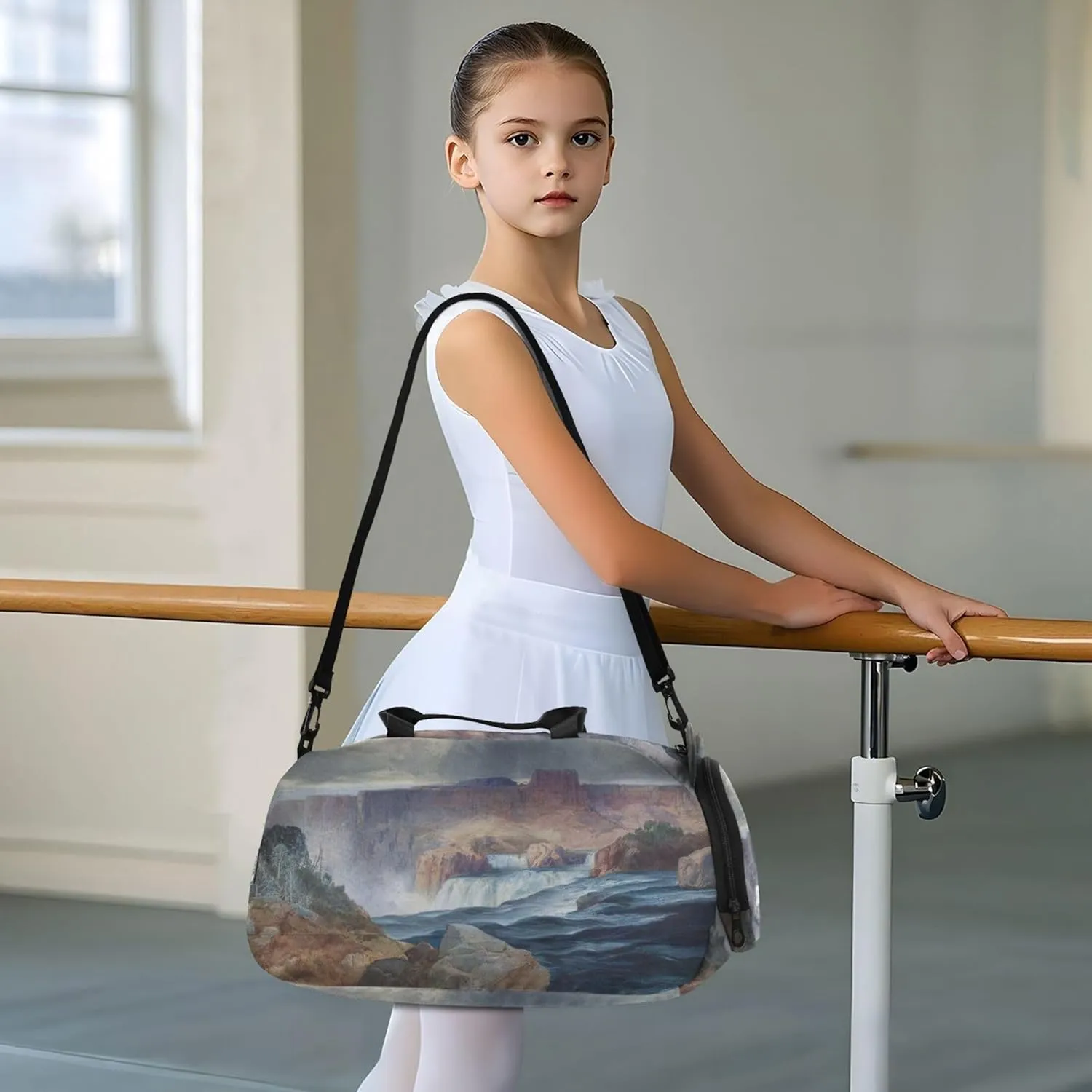 Shoshone Falls Idaho Thomas Moran Girls Duffle Bags Travel Tote Weekender Overnight Luggage Kids Sports Boys Carry on Duffel