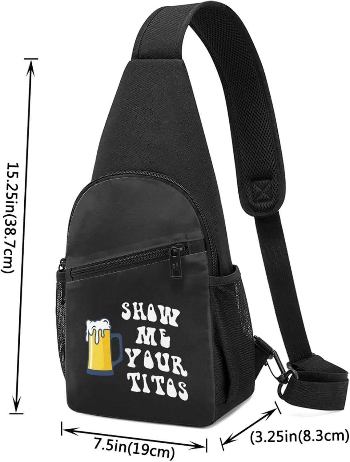 Show Me Your Tito Chest Pack Leisure Shoulder Crossbody Chest Bag