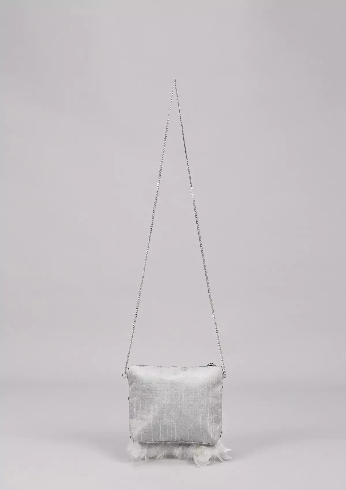 Silver Sequin Sparkling Mini Sling Bag