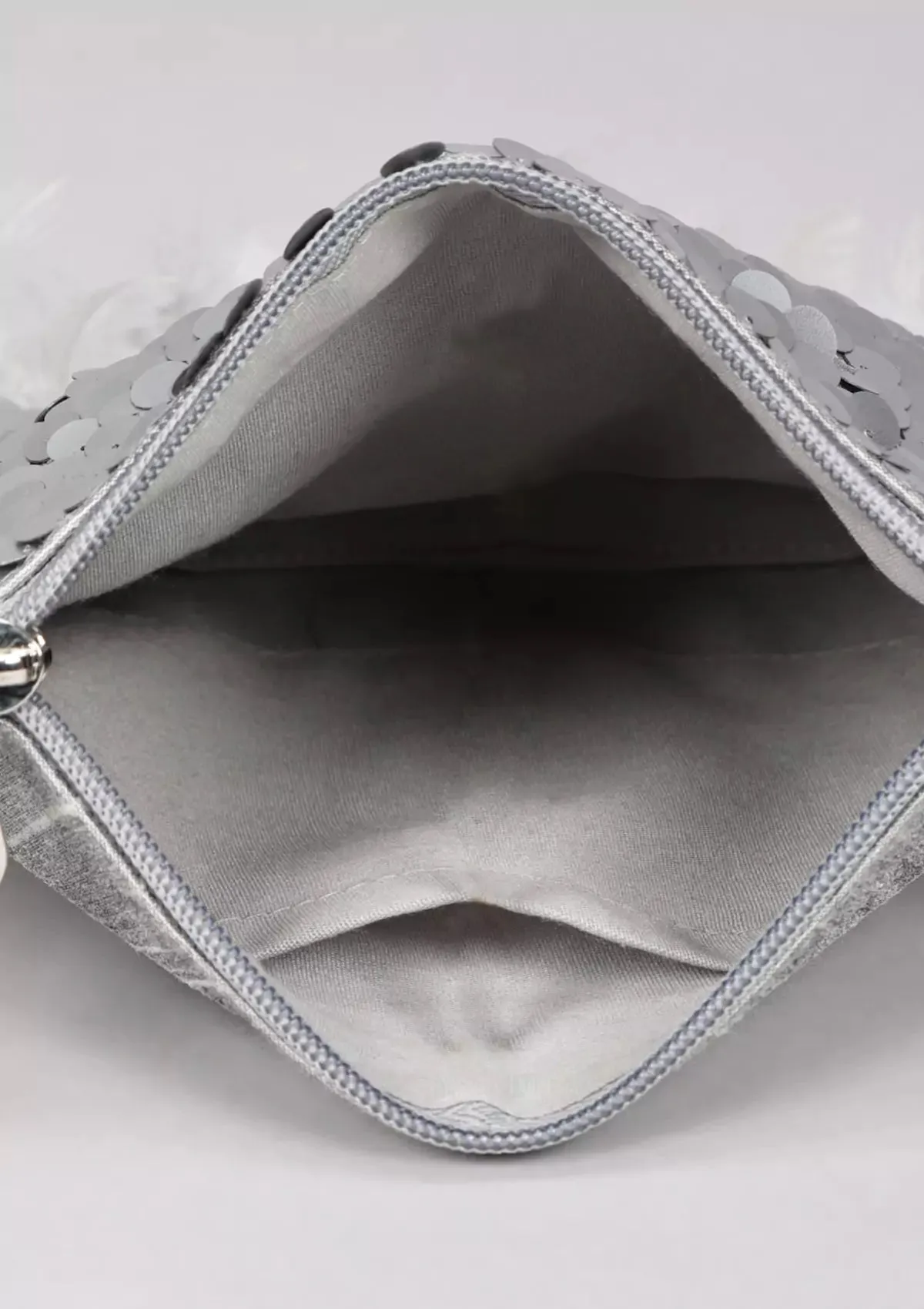 Silver Sequin Sparkling Mini Sling Bag