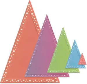 Sizzix Die Set Fanciful Framelits, Patti's Perfect Triangles by Stacey Park, Multicolor, One Size