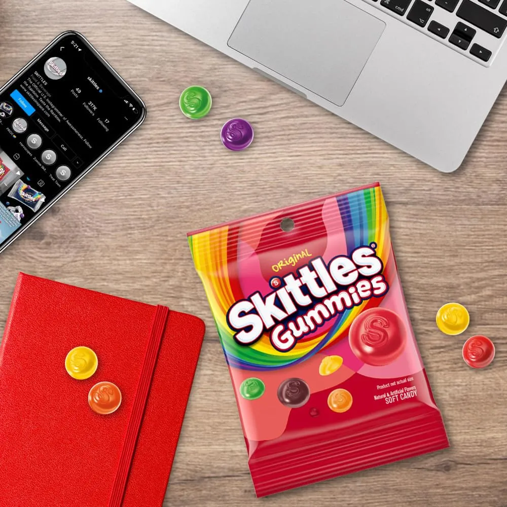 SKITTLES Original Gummy Candy Bulk Pack, 5.8 oz Bag (Pack of 12)