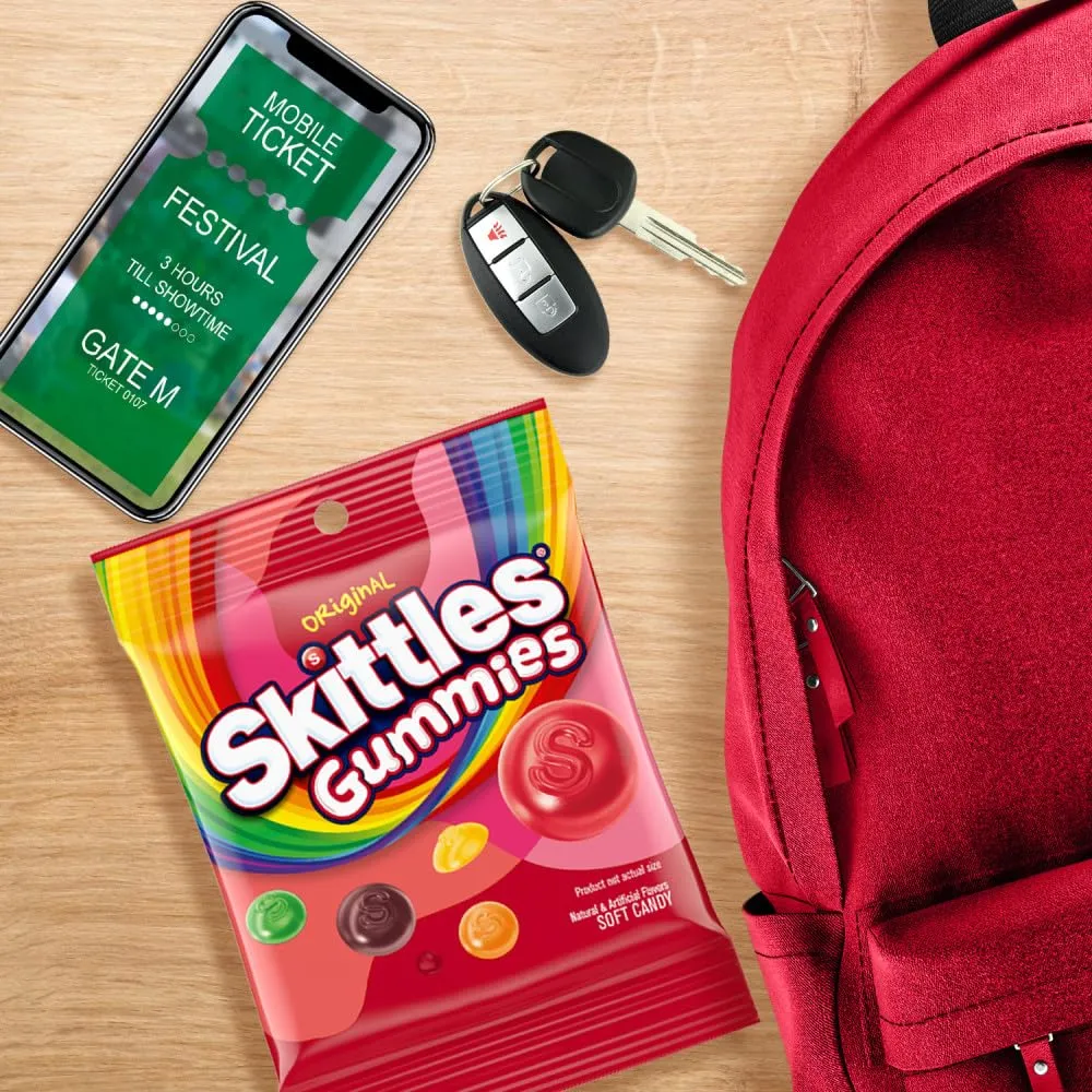 SKITTLES Original Gummy Candy Bulk Pack, 5.8 oz Bag (Pack of 12)