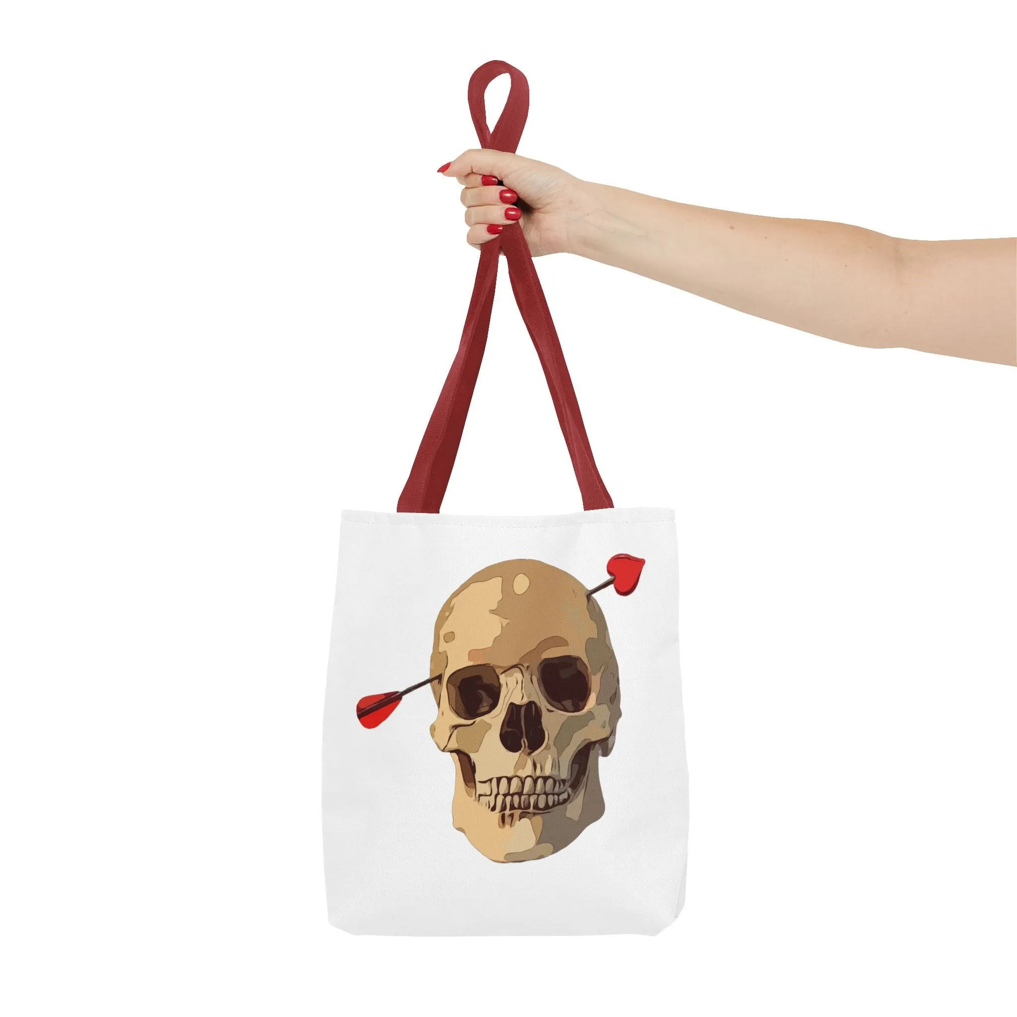 Skull Graphic Cupid Tote Bag: Edgy Elegance Meets Functional Style