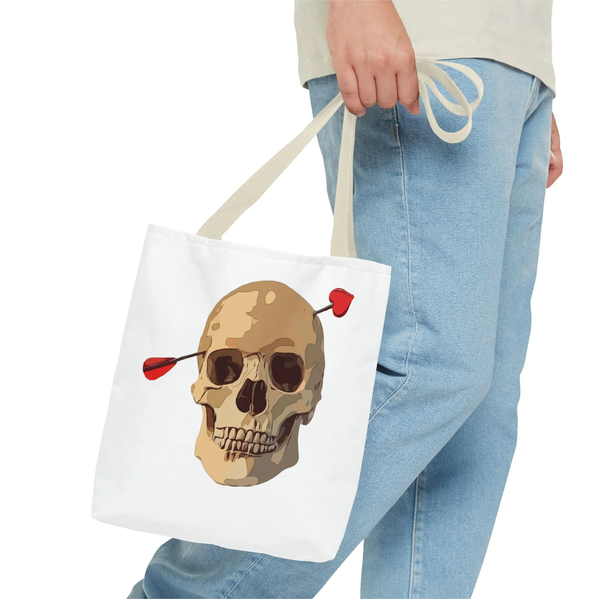 Skull Graphic Cupid Tote Bag: Edgy Elegance Meets Functional Style
