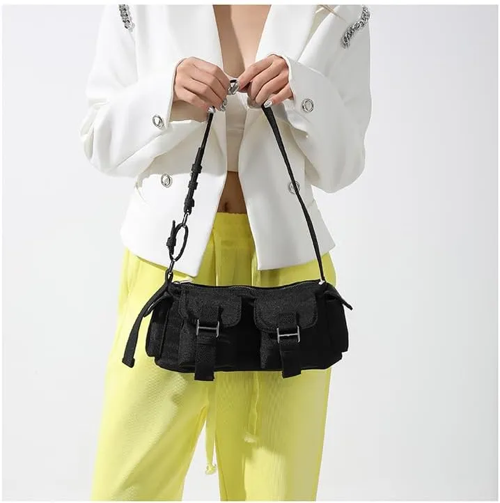 Small Casual Y2K Nylon Shoulder Bags Top Handle Women Purses And Handbags, Shoulder Bag Y2K Purse, Cute 90s Purse