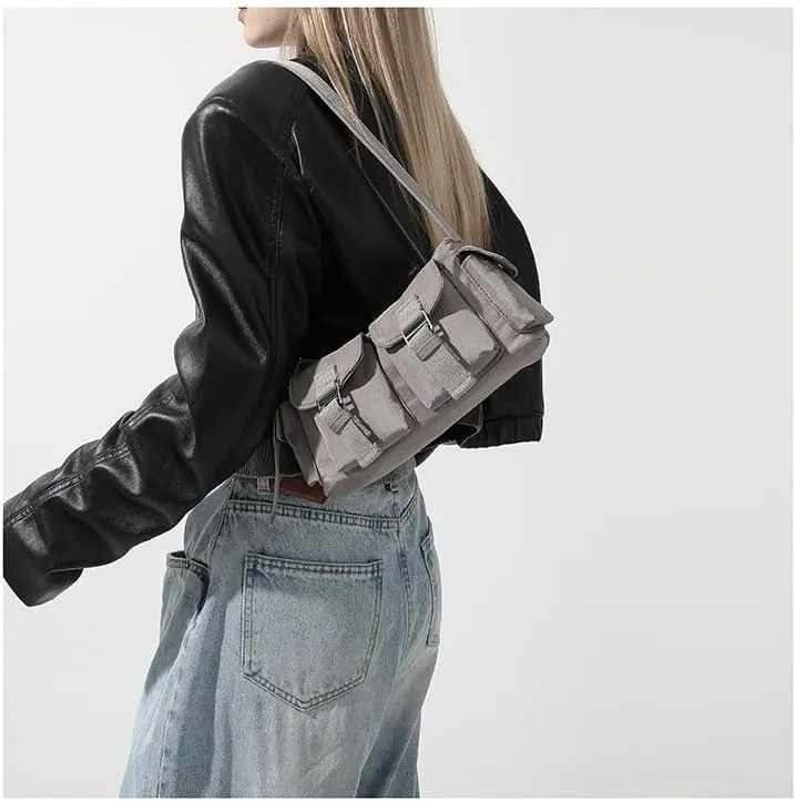 Small Casual Y2K Nylon Shoulder Bags Top Handle Women Purses And Handbags, Shoulder Bag Y2K Purse, Cute 90s Purse