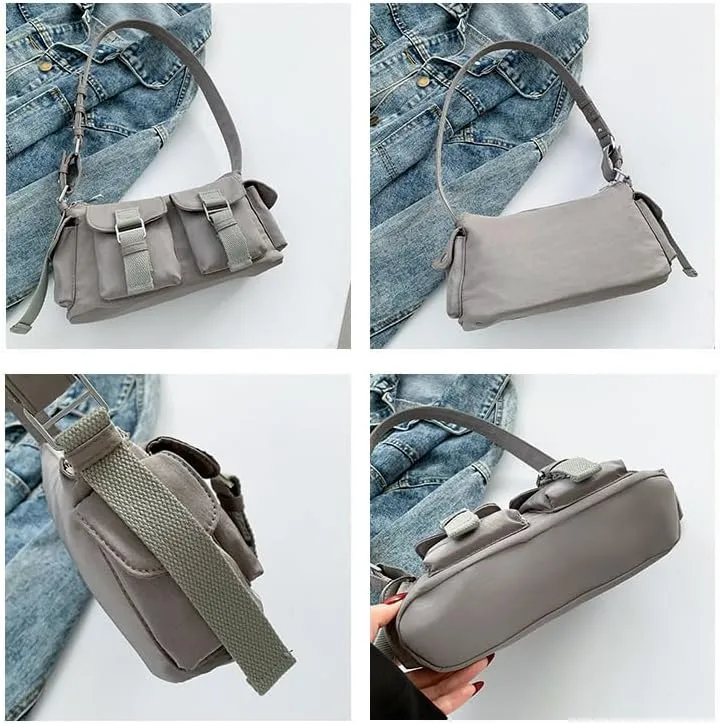 Small Casual Y2K Nylon Shoulder Bags Top Handle Women Purses And Handbags, Shoulder Bag Y2K Purse, Cute 90s Purse