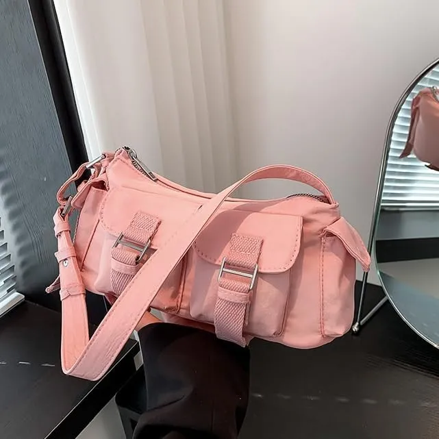 Small Casual Y2K Nylon Shoulder Bags Top Handle Women Purses And Handbags, Shoulder Bag Y2K Purse, Cute 90s Purse