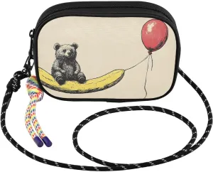 Small Crossbody Bags Cute Bear Banana Balloon for Women Cell Phone Purses Shoulder Bag Handbag with Adjustable Strap