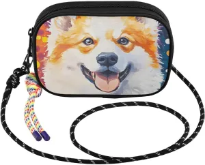 Small Crossbody Bags Cute Dog Face Dot for Women Cell Phone Purses Shoulder Bag Handbag with Adjustable Strap