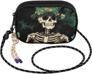 Small Crossbody Bags Skeleton Stpatricks Clover for Women Cell Phone Purses Women's Shoulder Handbag Wallet Purse