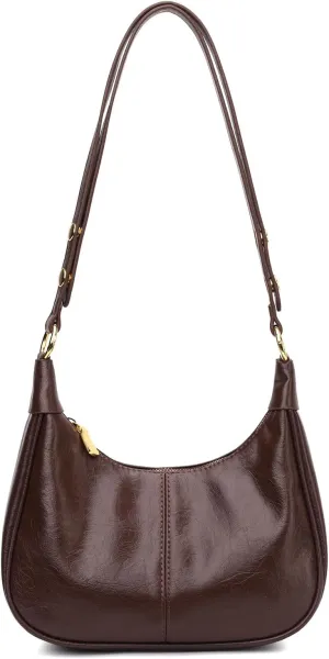 Small Hobo Bags Retro Crescent Shoulder Purse Women Soft Crossbody Handbag