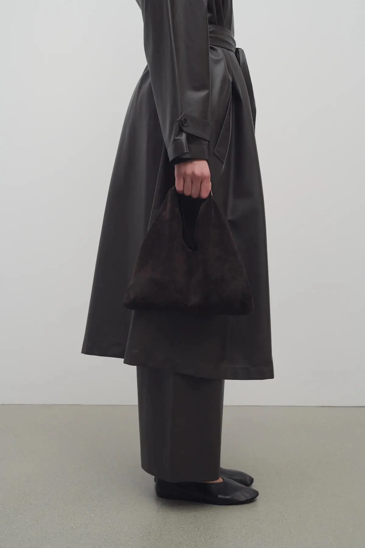 Small Suede Bindle — Brown Melange