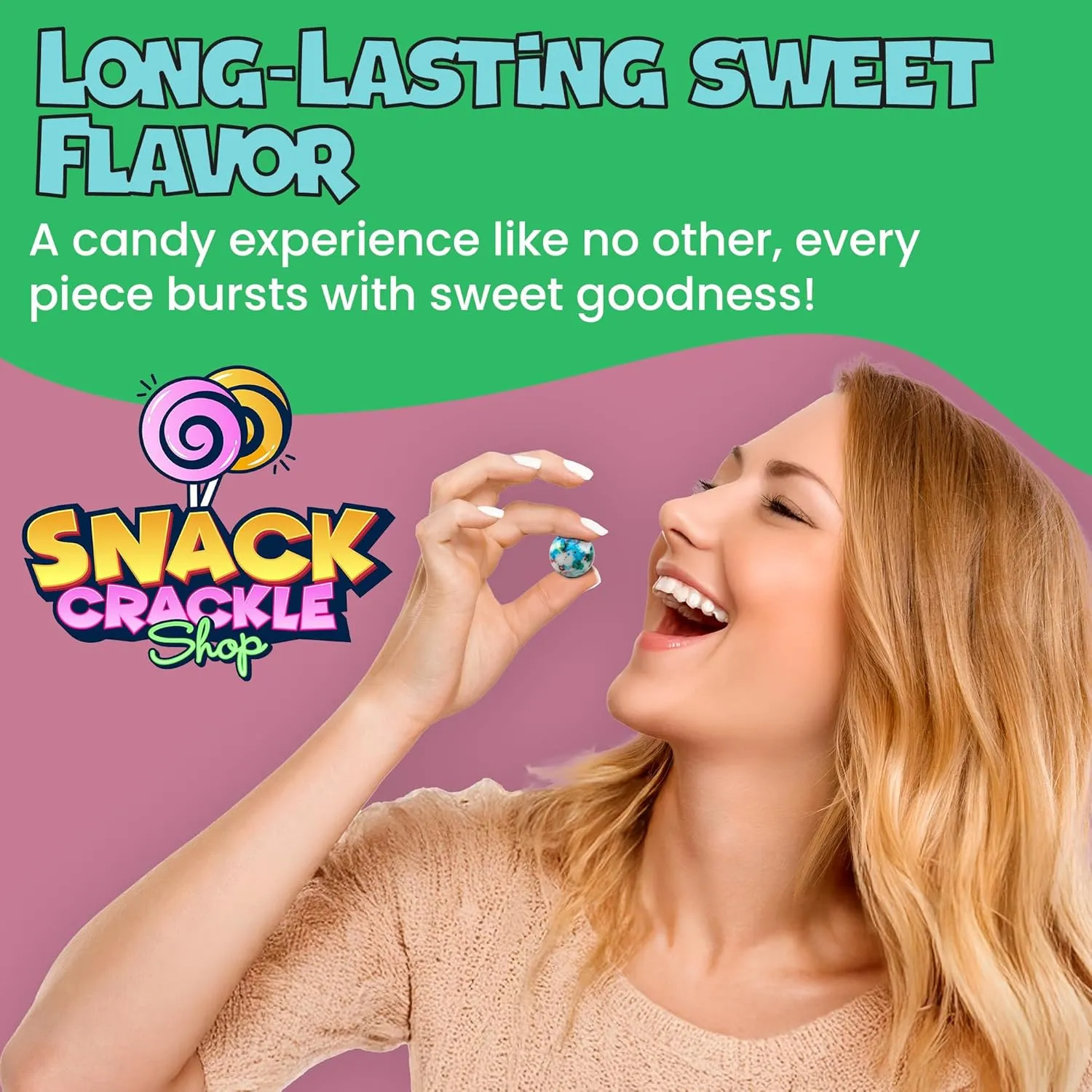 SnackCrackleShop Jawbreakers (Psychedelic Bruiser 1 Inch, 1 Pound, Approx. 32 Pieces)