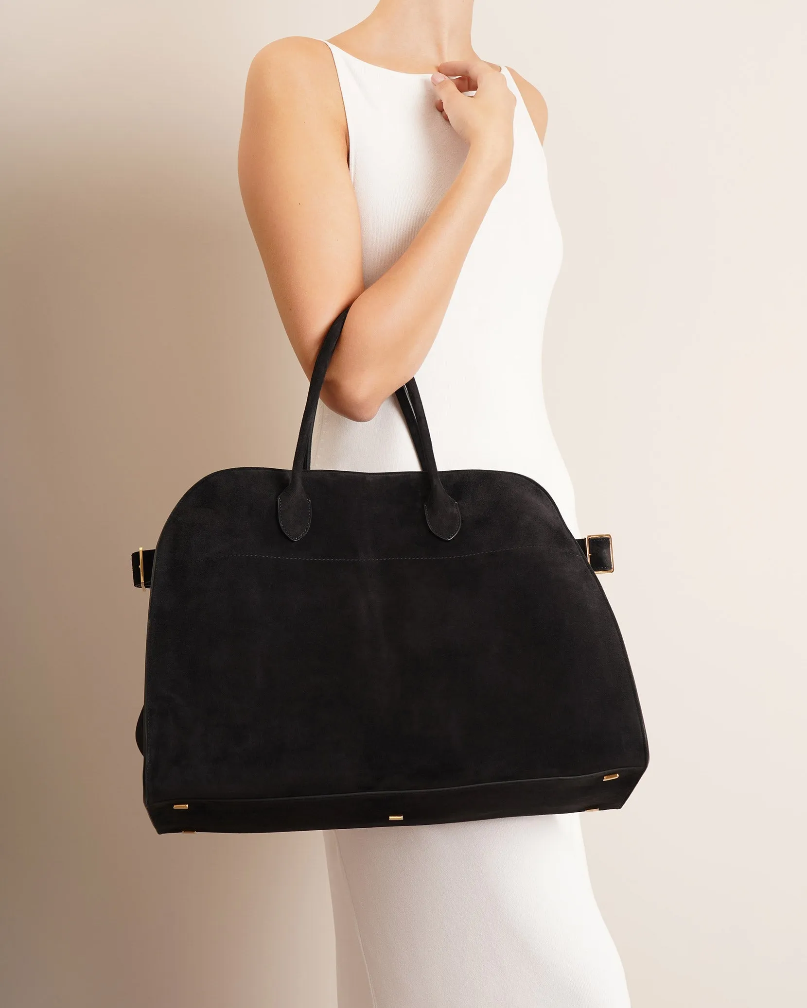 Soft Margaux 17 black suede bag