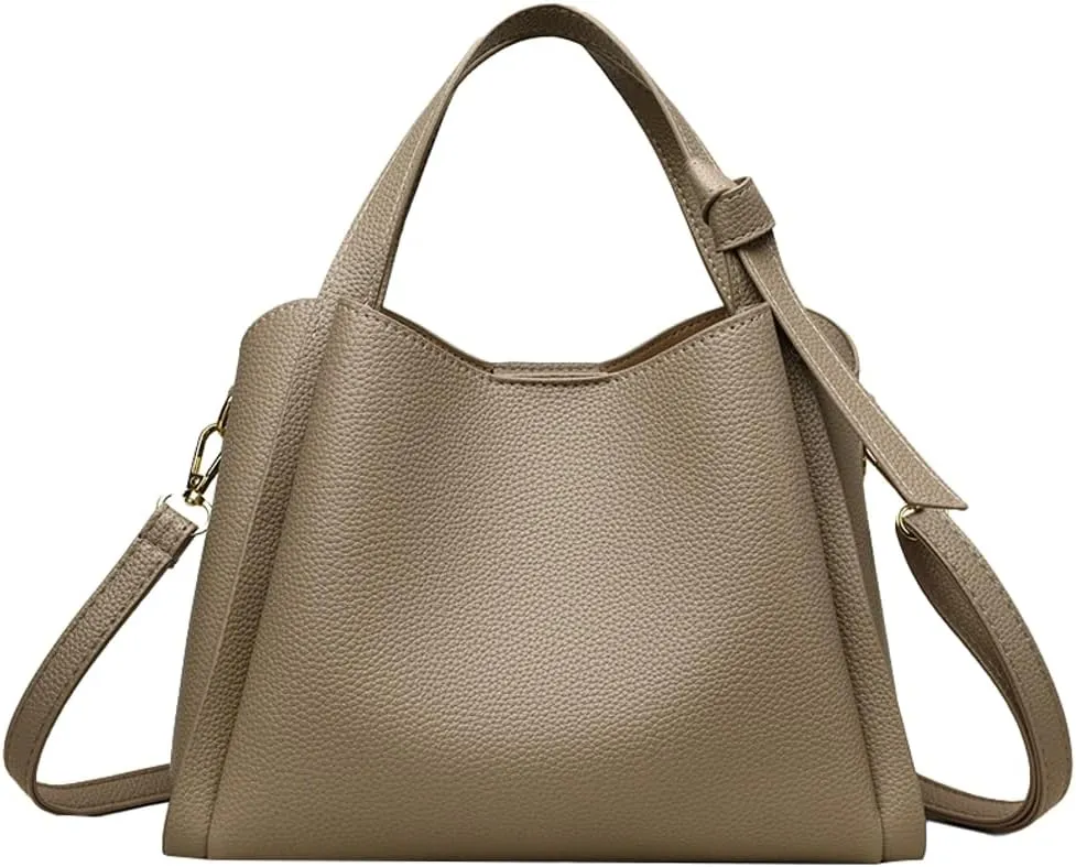 Soft Vegan Leather Bags Women’s Versatile Cross Body Bags with Adjustable Straps Elegant Tote Bag for Daily Life