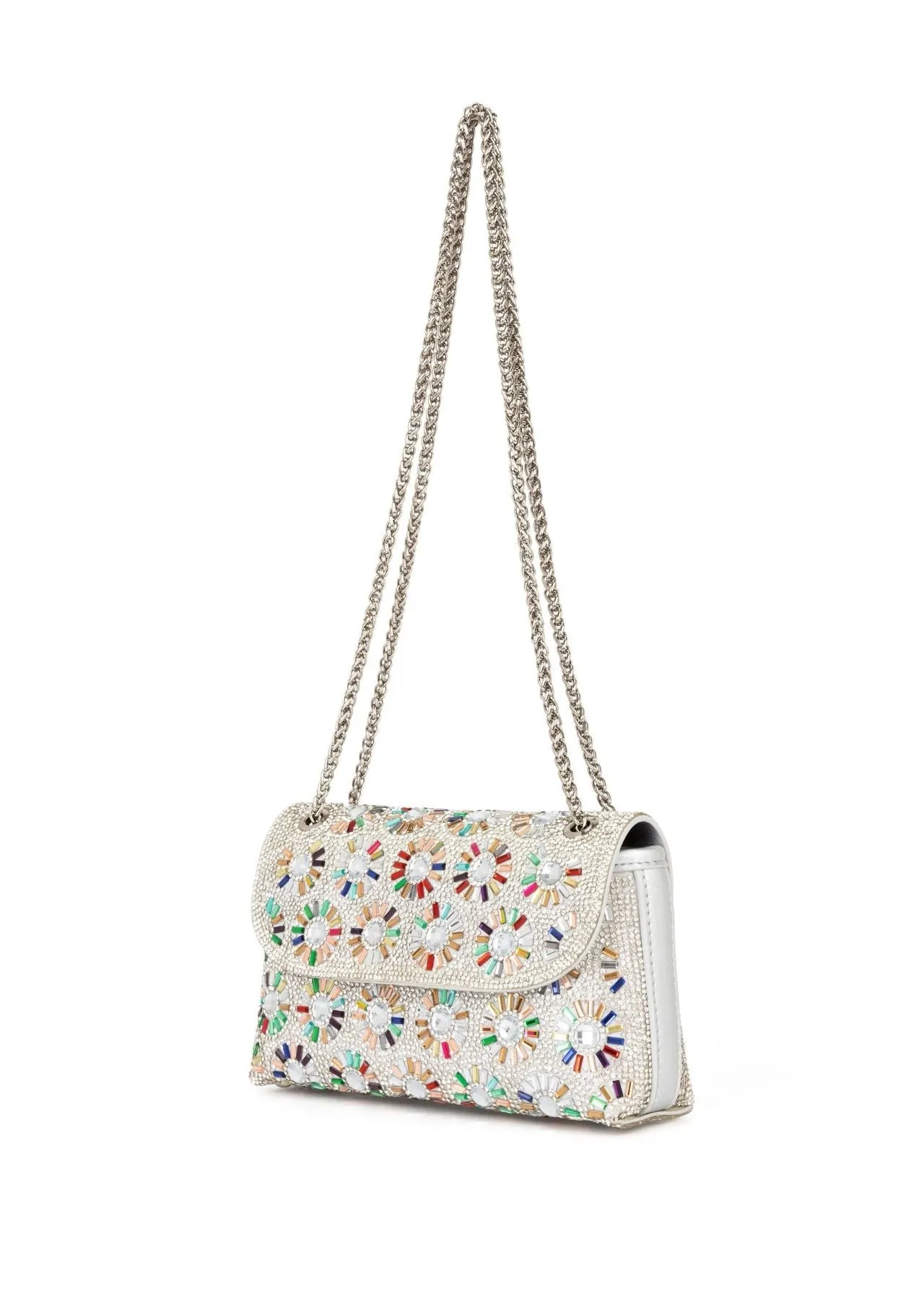 Soleil - Gold Crystal Chain Shoulder Bag