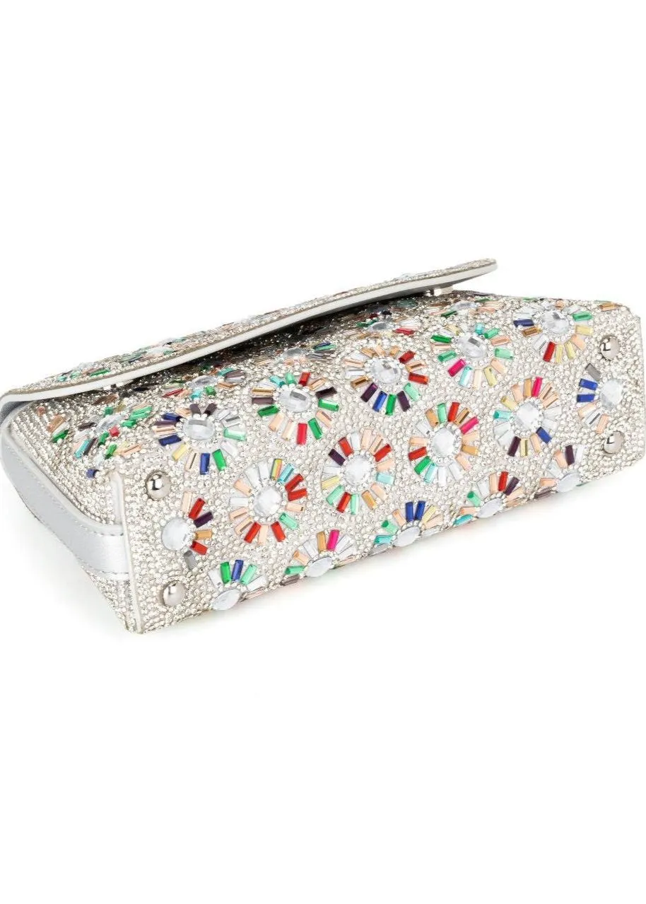 Soleil - Gold Crystal Chain Shoulder Bag