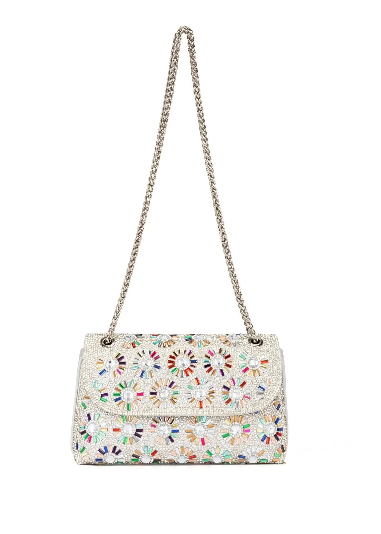 Soleil - Gold Crystal Chain Shoulder Bag