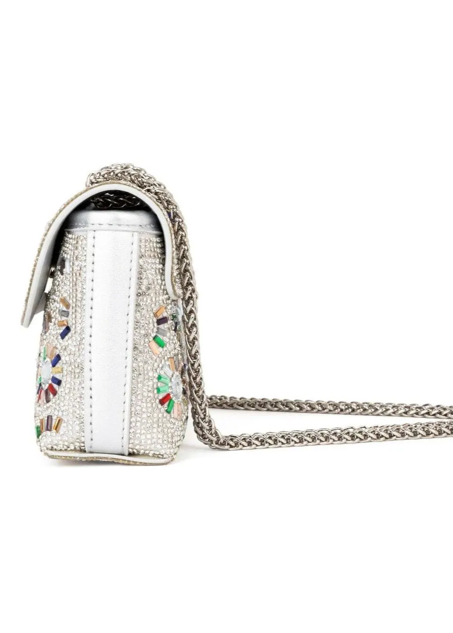 Soleil - Gold Crystal Chain Shoulder Bag