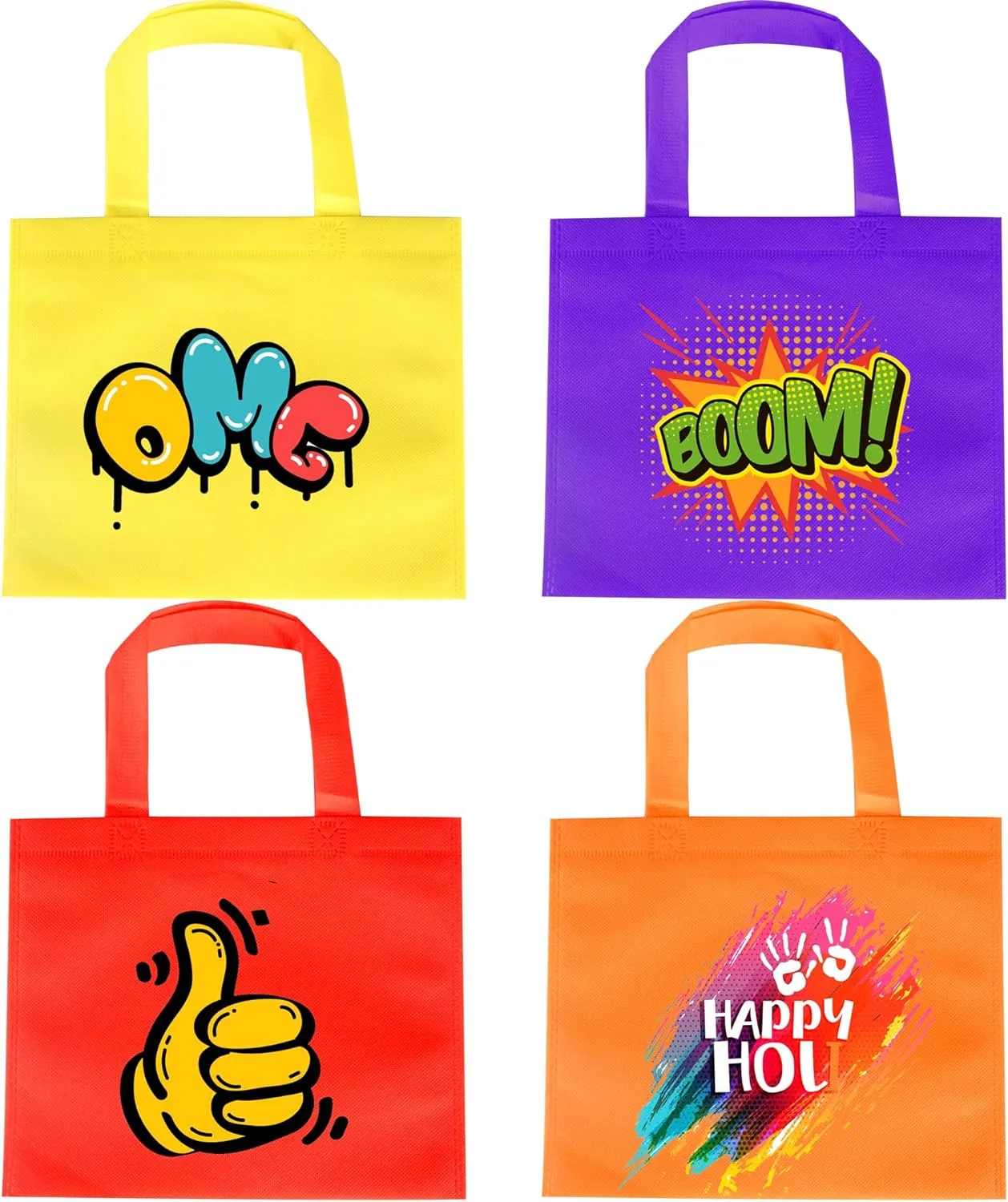SPERPAND 30Pcs Small Gift Bags with Handles, Holiday Gift Bag Treat Tote Party Favor Bags Goodie Bags for Kids Birthday, Baby Shower, Easter Bag