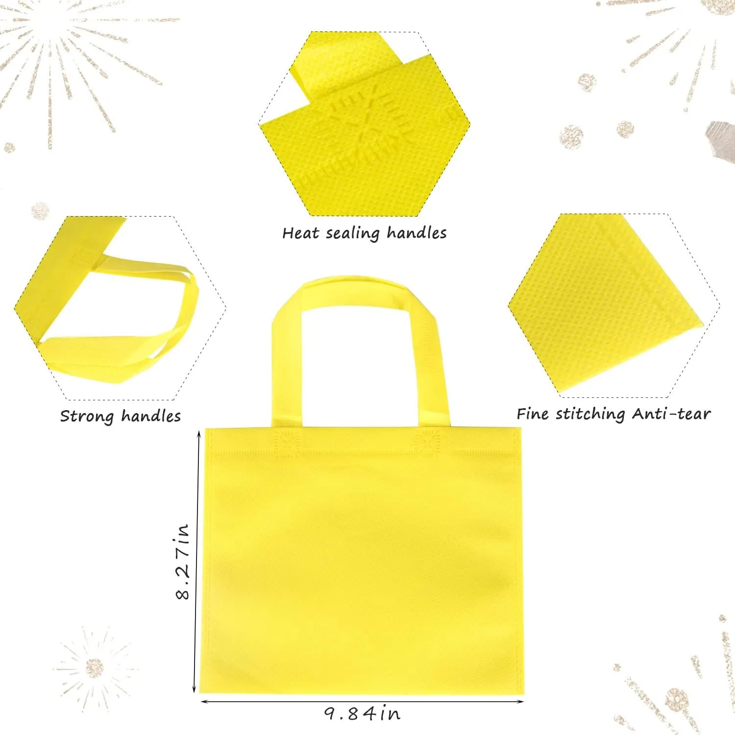 SPERPAND 30Pcs Small Gift Bags with Handles, Holiday Gift Bag Treat Tote Party Favor Bags Goodie Bags for Kids Birthday, Baby Shower, Easter Bag