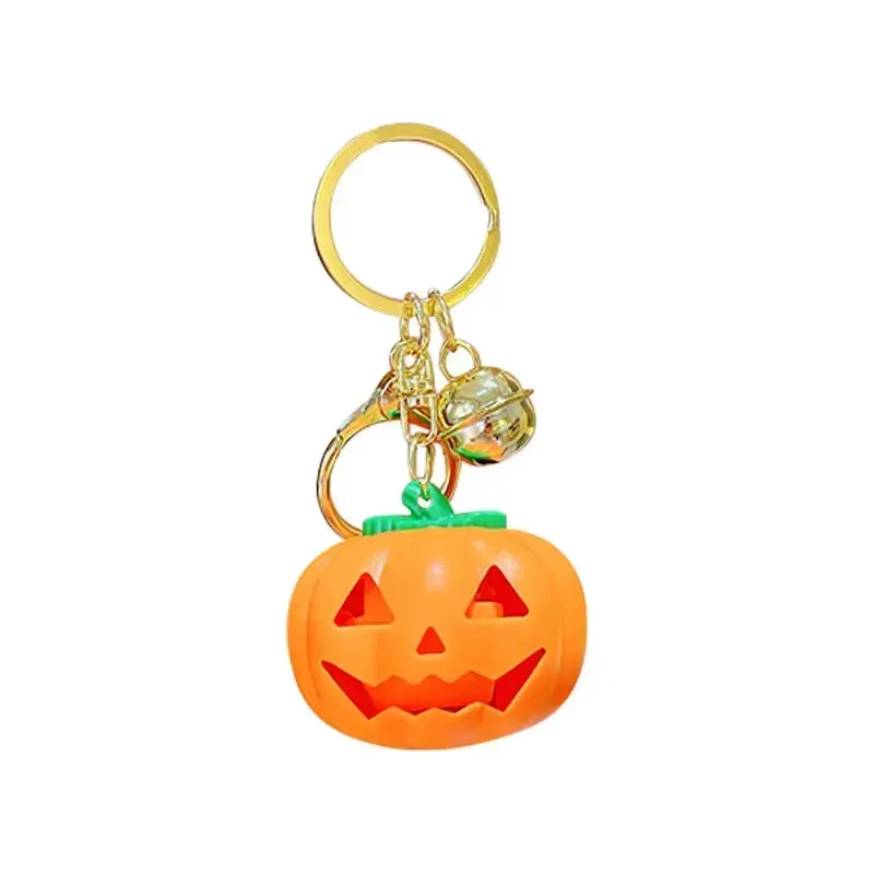 Spooky Sparkle Pumpkin LED Keychain